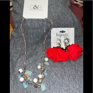 Christopher& Banks earrings bundle set red NEW